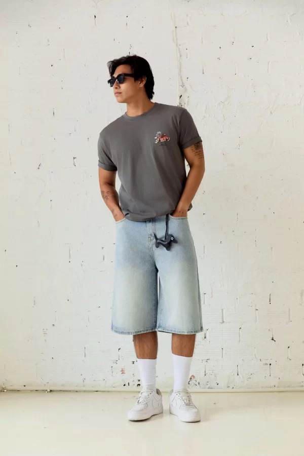 Quần Short Denim Bermuda - Hình ảnh 7
