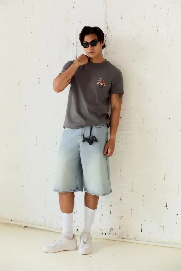 Quần Short Denim Bermuda - Hình ảnh 5
