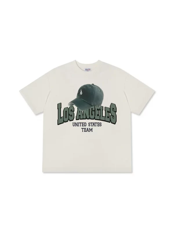 Áo Thun Relaxed Fit USA Los Ageles Green Hat - Hình ảnh 6
