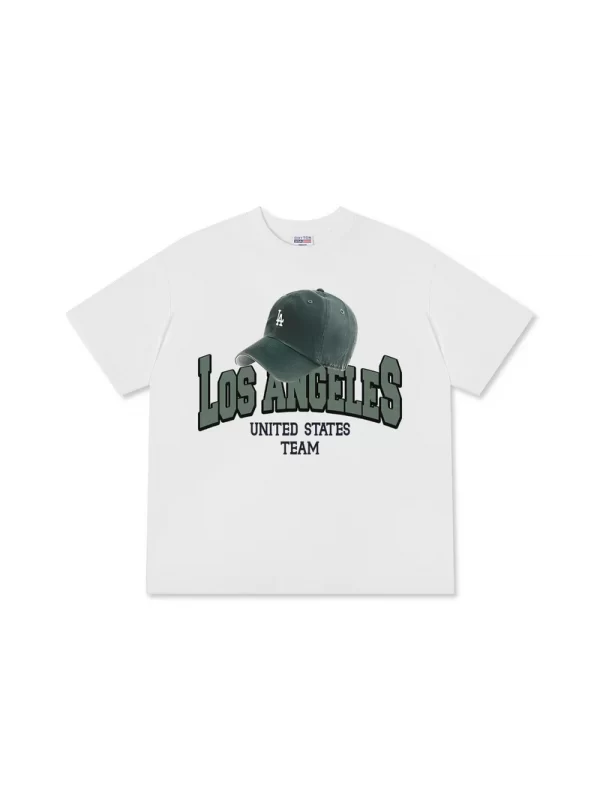 Áo Thun Relaxed Fit USA Los Ageles Green Hat - Hình ảnh 2
