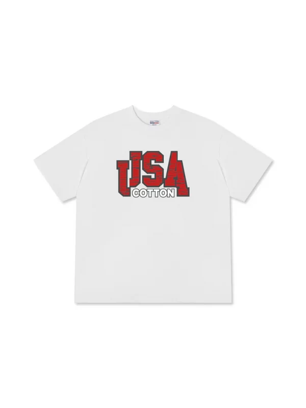 Áo Thun Relaxed Fit USA Scratched Typo