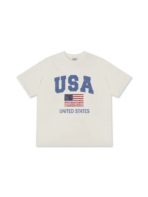 Áo Thun Relaxed Fit USA Vintage United State - Hình ảnh 6