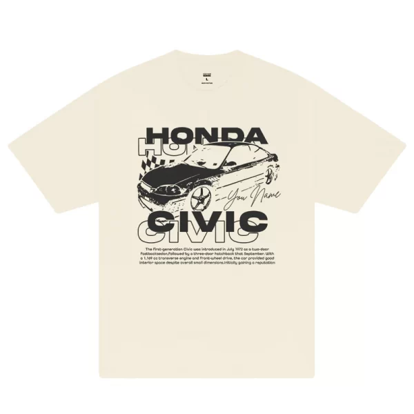 Custom Car Honda Civic Vintage T-Shirt - Hình ảnh 8