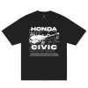 Custom Car Honda Civic Vintage T-Shirt - Hình ảnh 7