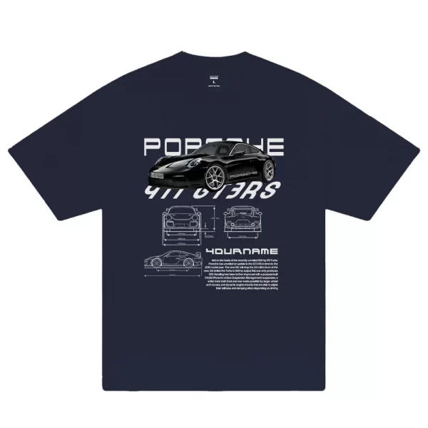 Custom Car Porsche 911 GT3 RS Vintage T-Shirt - Hình ảnh 6