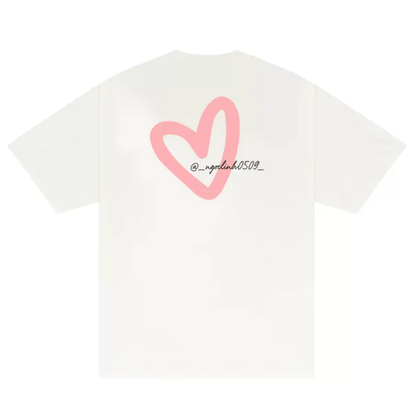 Custom Couple Heart Instagram T-Shirt - Hình ảnh 3