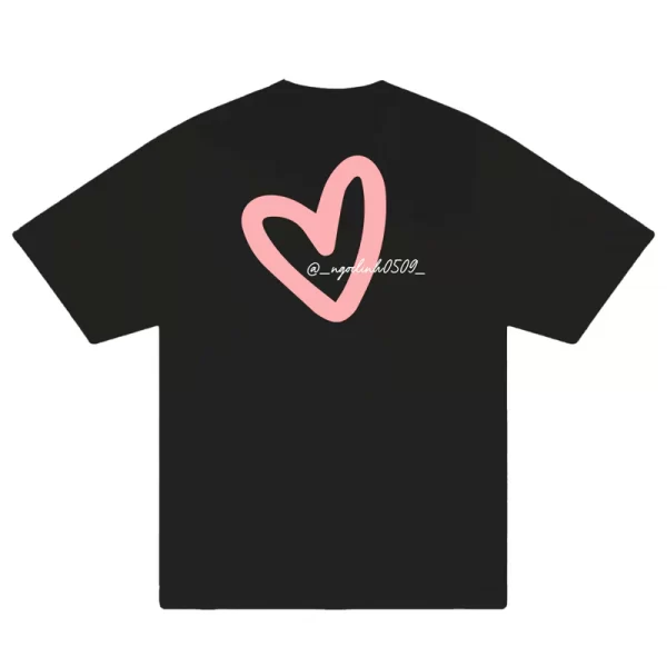 Custom Couple Heart Instagram T-Shirt - Hình ảnh 7