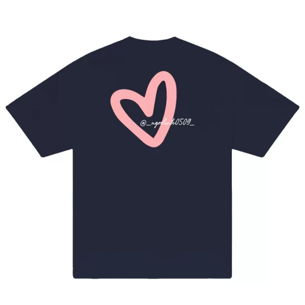 Custom Couple Heart Instagram T-Shirt - Hình ảnh 5