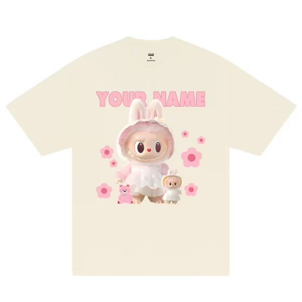Custom Couple Labubu Flower T-Shirt - Hình ảnh 12