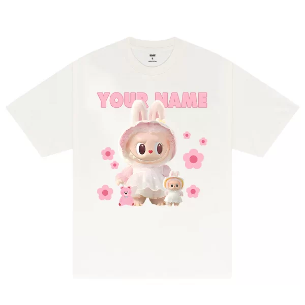 Custom Couple Labubu Flower T-Shirt