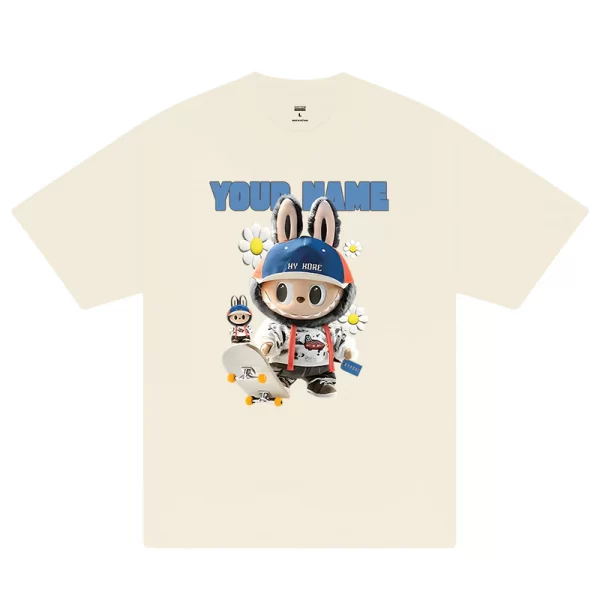 Custom Couple Labubu Flower T-Shirt - Hình ảnh 8