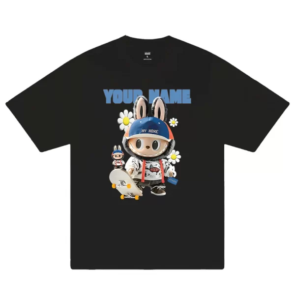 Custom Couple Labubu Flower T-Shirt - Hình ảnh 7