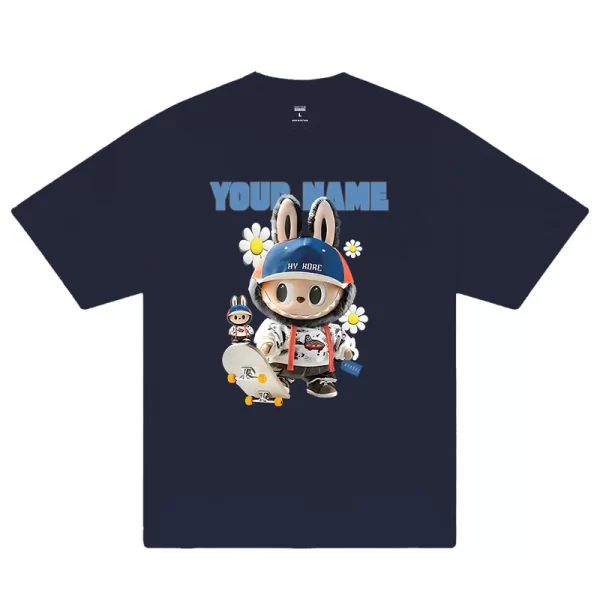 Custom Couple Labubu Flower T-Shirt - Hình ảnh 6