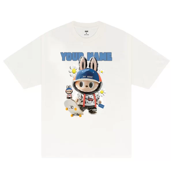 Custom Couple Labubu Flower T-Shirt - Hình ảnh 5