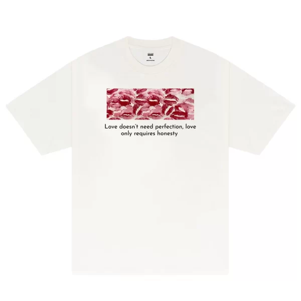 Custom Couple Love Doesn't Need Perfection, Love Only Requires Honesty T-Shirt - Hình ảnh 2