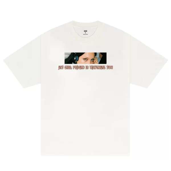 Custom Couple My Boyfriend Girlfriend Is Watching You T-Shirt - Hình ảnh 6