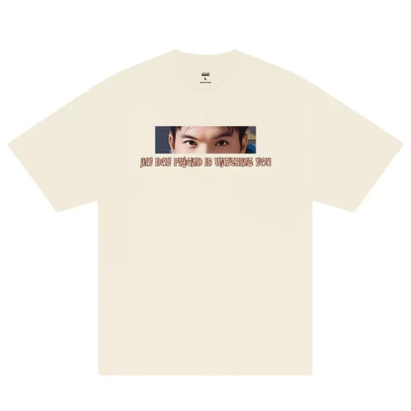 Custom Couple My Boyfriend Girlfriend Is Watching You T-Shirt - Hình ảnh 13