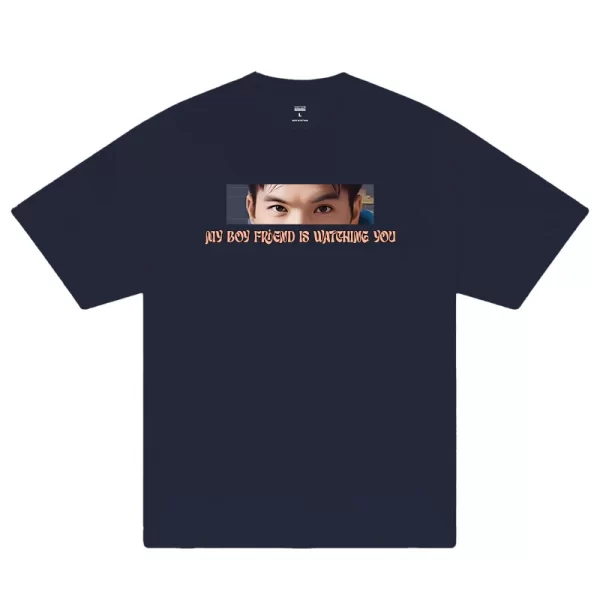 Custom Couple My Boyfriend Girlfriend Is Watching You T-Shirt - Hình ảnh 11