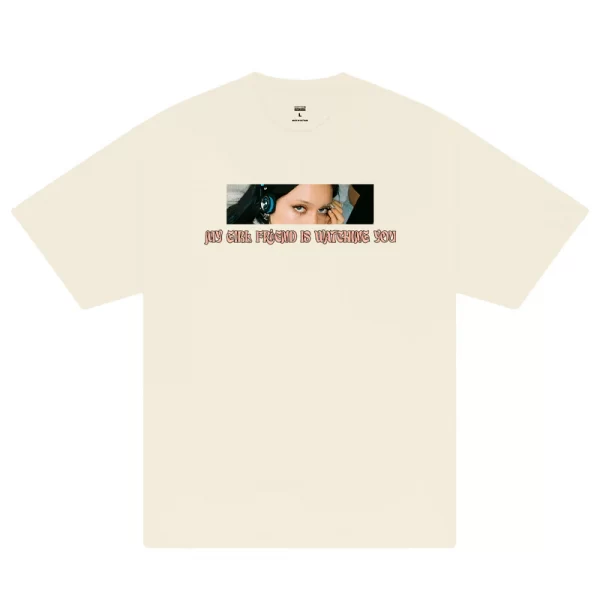 Custom Couple My Boyfriend Girlfriend Is Watching You T-Shirt - Hình ảnh 9