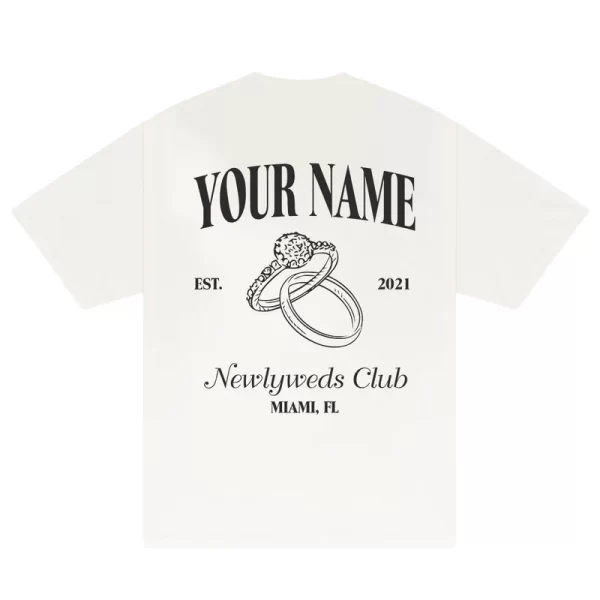 Custom Couple Newlyweds Club T-Shirt - Hình ảnh 3