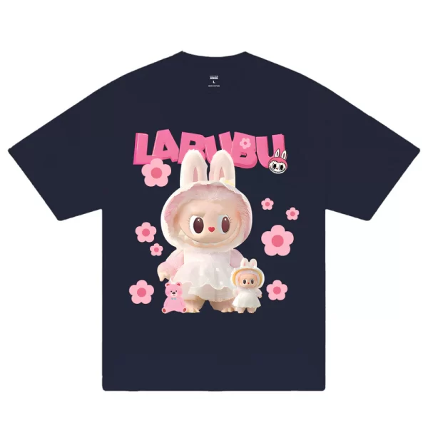 Labubu Cute Pink Flower T-Shirt - Hình ảnh 5