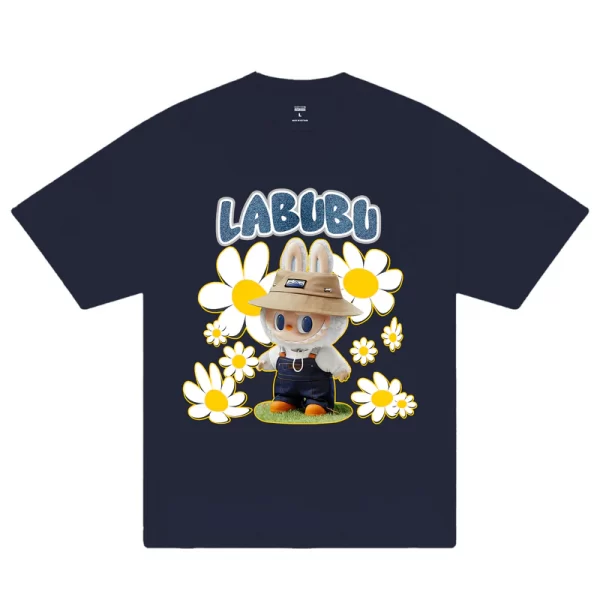 Labubu With Daisy Flower T-Shirt - Hình ảnh 5