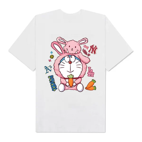 MLB Anime Cute Doraemon With Bunny T-Shirt - Hình ảnh 6