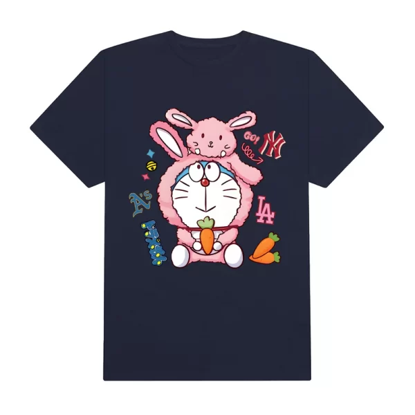MLB Anime Cute Doraemon With Bunny T-Shirt - Hình ảnh 4