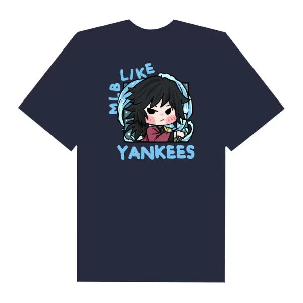 MLB Anime Demon Slayer Giyu Like Yankees T-Shirt - Hình ảnh 6