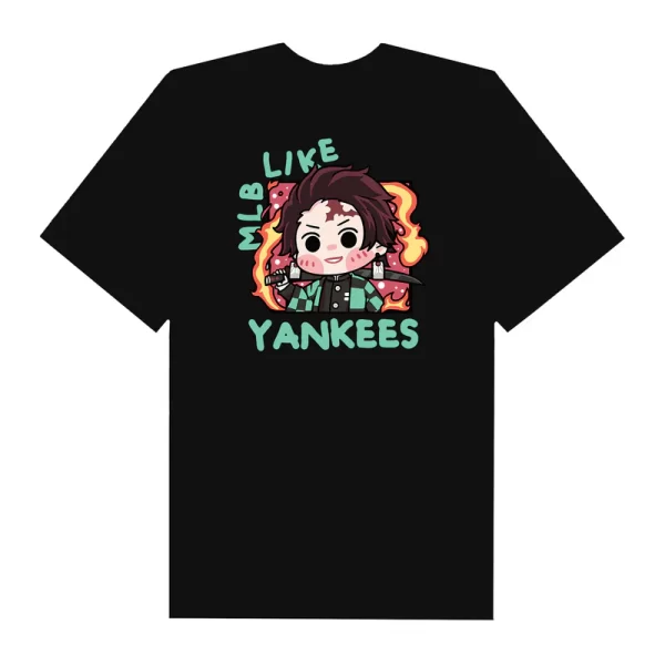 MLB Anime Demon Slayer Tanjiro Like Yankees T-Shirt - Hình ảnh 8