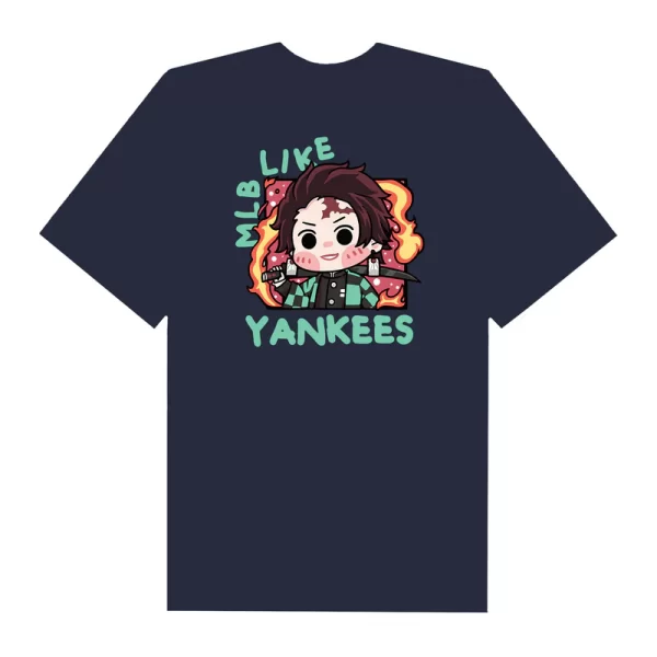 MLB Anime Demon Slayer Tanjiro Like Yankees T-Shirt - Hình ảnh 4