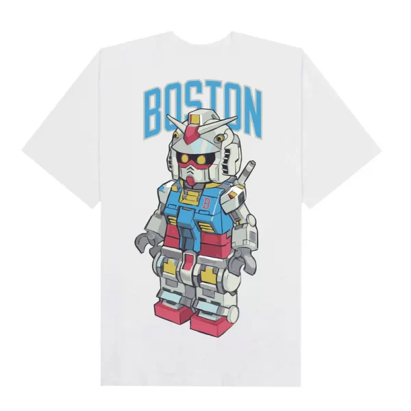 MLB Anime Gundam Lego Boston T-Shirt - Hình ảnh 4