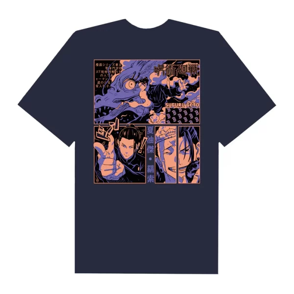 MLB Anime Jujustu Kaisen Geto Boston Team T-Shirt - Hình ảnh 4