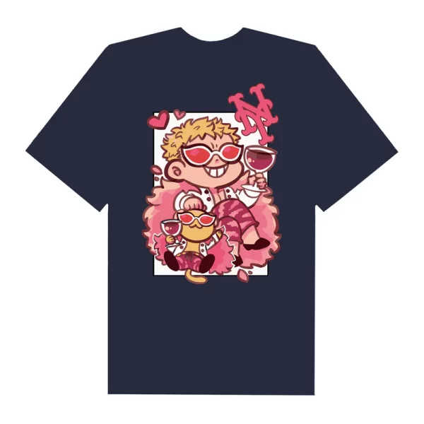 MLB Anime One Piece DoFlamigo NY Mets T-Shirt - Hình ảnh 7