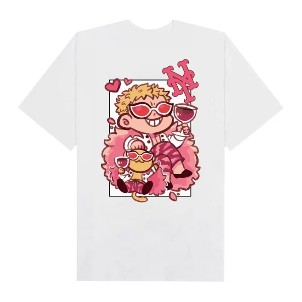 MLB Anime One Piece DoFlamigo NY Mets T-Shirt - Hình ảnh 5