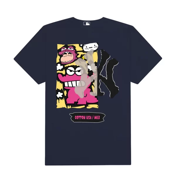 MLB Anime Shin PInk NewYork T-Shirt - Hình ảnh 4