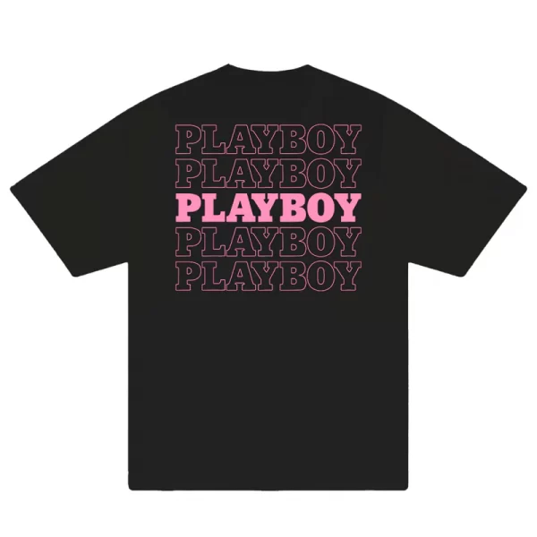 Play Boy Pink Repeating Masthead T-Shirt - Hình ảnh 3