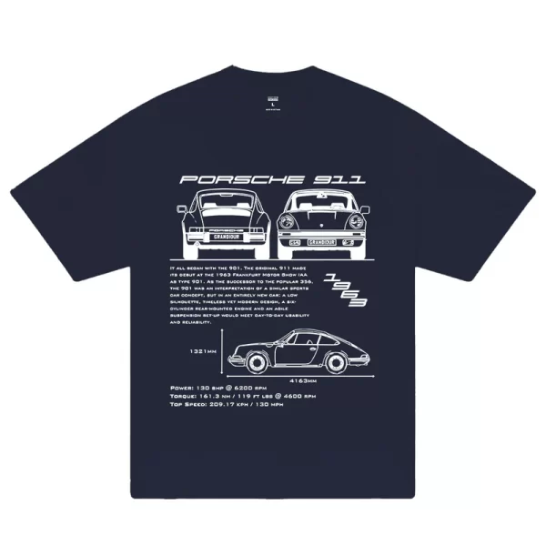 Porsche 911 Blueprint T-Shirt