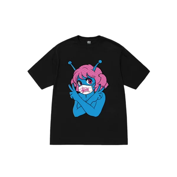 Stussy Cyan Alien T-Shirt - Hình ảnh 7