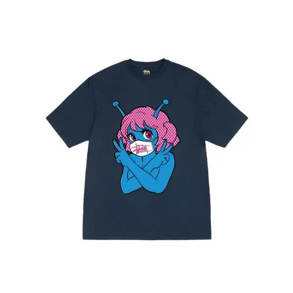 Stussy Cyan Alien T-Shirt - Hình ảnh 6