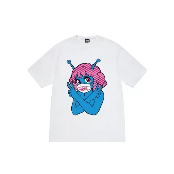 Stussy Cyan Alien T-Shirt - Hình ảnh 5