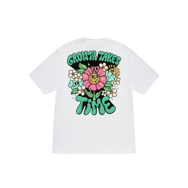 Stussy Floral Growth Takes Time T-Shirt - Hình ảnh 3