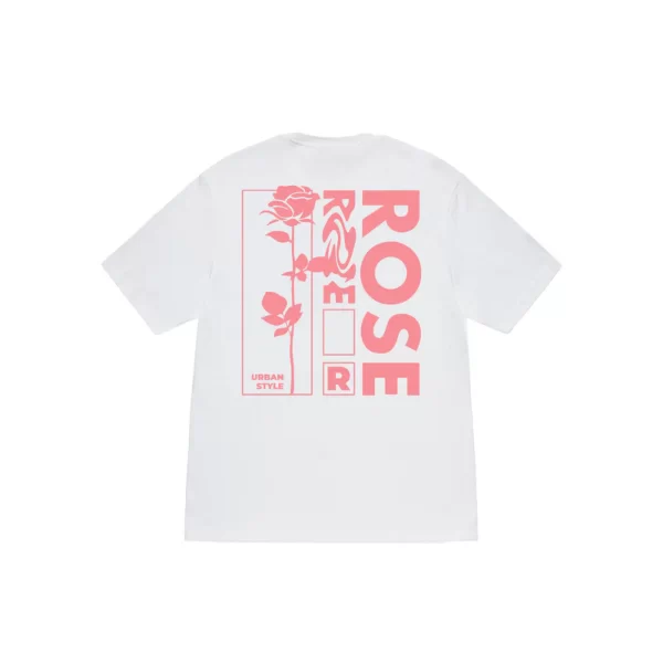 Stussy Floral Pink Rose T-Shirt - Hình ảnh 4