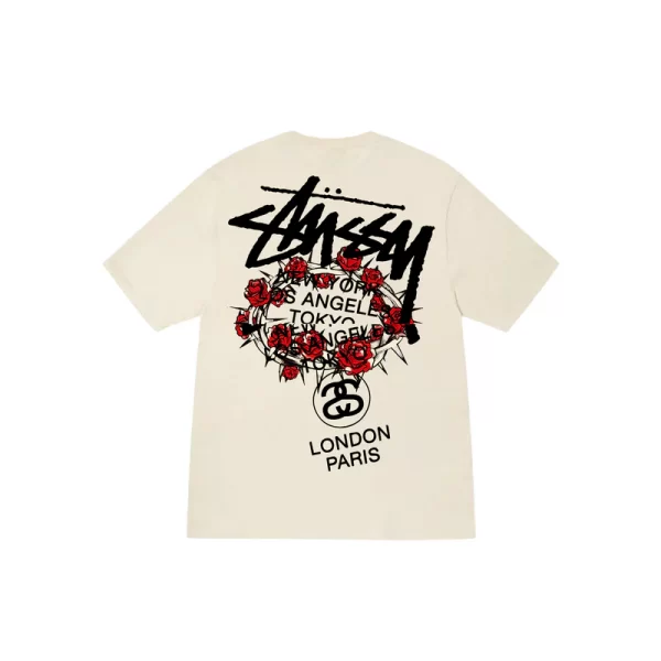 Stussy Floral RedTrap T-Shirt - Hình ảnh 5