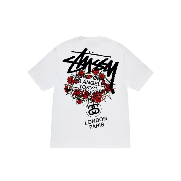 Stussy Floral RedTrap T-Shirt - Hình ảnh 2