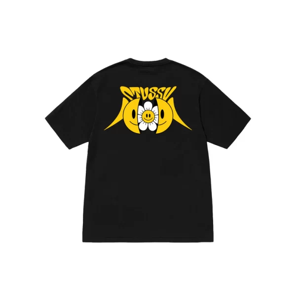 Stussy Floral Smiling Face T-Shirt - Hình ảnh 7